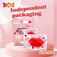 Vente en gros de bonbons Marque privée personnalisée 3D Sweet Sexy Big Lip Shape Gummy Soft Candy Fraise Saveur Halal Bonbons et bonbons ODM