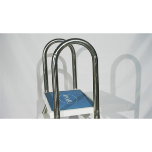 Chất lượng cao thép không gỉ ABS bước trên mặt đất hồ bơi thang với boong - Product Image 5