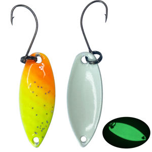 Cebos de pesca de <span class=keywords><strong>trucha</strong></span>, cebo de Metal, lentejuelas duras, anzuelos de Metal, 3cm, 2,5g, UV, novedad - Product Image 1