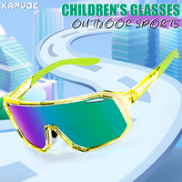 Lunettes de soleil de sport colorées à miroir intégral pour enfants, pour le cyclisme en plein air, la course à pied, protection des yeux