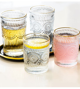 Proveedor Integral <span class=keywords><strong>de</strong></span> Cristalería para Mesa, Vaso <span class=keywords><strong>de</strong></span> Agua Sun Flower, Vaso <span class=keywords><strong>de</strong></span> Whisky con Borde Dorado - Product Image 6