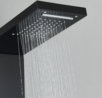 Panneau de douche mural multifonctionnel en acier inoxydable avec LED et thermostat, à poignée unique, pour salle de bain et spa – Offre Spéciale