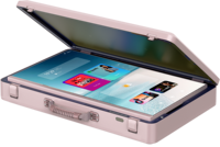 Système de divertissement portable à écran tactile E Hub, batterie rechargeable intégrée, micro sans fil, valise pour activités de plein air