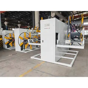 Automático de doble estación de plástico HDPE LDPE PE tubo bobinadora equipo de la máquina de bobinado