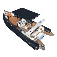 CE Grand Pont Loisirs 22ft 680 Orca Tube Fibre de Verre Coque Gonflable Nervure Bateau avec T-TOP
