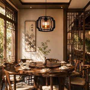 Nouvelle lampe suspendue en verre ambré avec globe en métal noir mat, style oriental, en promotion - Product Image 4