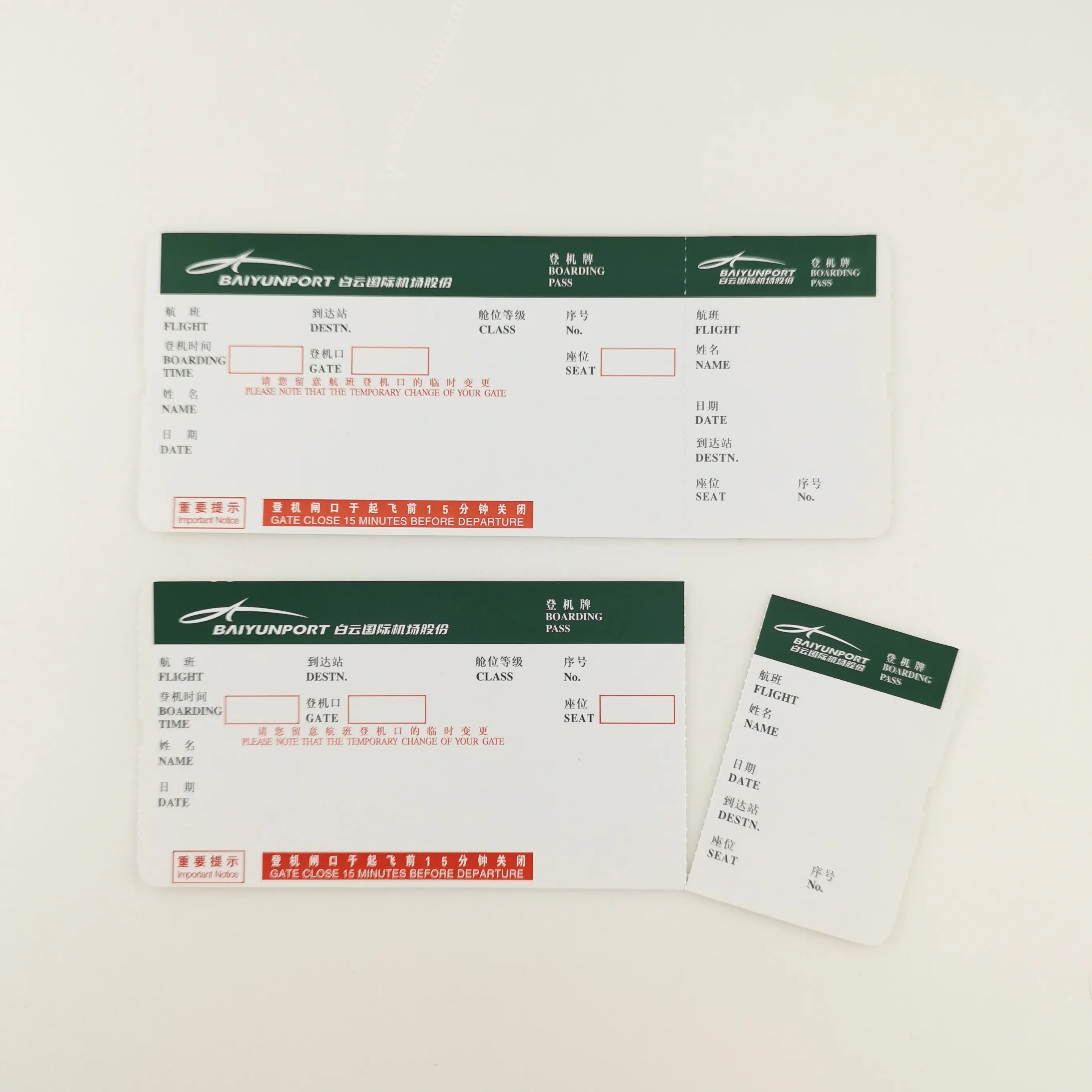 Guangzhou factory specializes in printing thermal boarding passes.