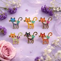 Pin Logam Grosir Motif Kartun Kucing Lucu, Bros Enamel, Pin Kerah, Lencana Pakaian Kreatif, Aksesoris Fashion Unik dan Personal