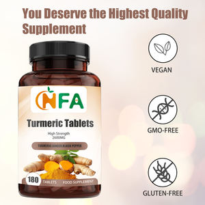 Tabletas de Cúrcuma de Marca Privada, Suplemento Alimenticio de 2600 mg, Extracto de Cúrcuma, Jengibre y Pimienta Negra, Favorece la Salud del Corazón, Refuerza el Sistema Inmunitario - Product Image 3