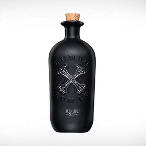 Exclusivo personalizado 500ml 750ml Ron botella de vidrio calcomanía en relieve artesanía y corcho botella de vidrio 700ml whisky Vodka Gin - Product Image 2