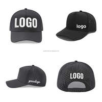 Casquette de baseball vintage personnalisée, casquettes de golf respirantes perforées au laser pour hommes, casquette sportive d'extérieur brodée personnalisée