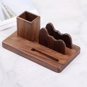 Wooden Multi Functional <b>Pen</b> Holder Desktop Office Stationery Business Card Holder Chinese Style Storage Ornament - Product Image 2