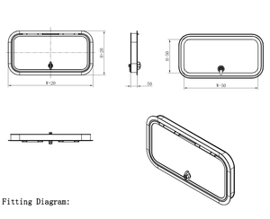 Meilleure vente 300*300mm alliage d'aluminium RV panneau de porte à bagages nouvel état camping-car <span class=keywords><strong>trappe</strong></span> porte directe du fabricant - Product Image 5