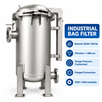 Nouveau boîtier de filtre multi-sacs duplex en acier inoxydable haute pression, tailles personnalisées pour la filtration industrielle des liquides et de l'eau