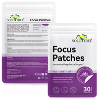 SOLOTREE Patch Transdermique Concentré Vitamine B Complexe Ginseng Crinière de Lion Clarté Mentale Soutien Énergétique Autocollant pour Adultes