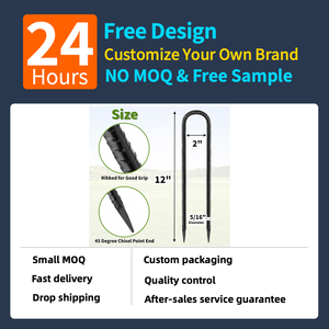 Piquet de jardin en métal à ressort Support de clôture extérieur en acier inoxydable Durable Vis de sol de haute qualité Ancrage de piquet - Product Image 2