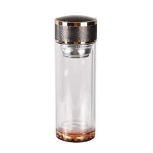 Double Wall Insulated Glass Cup With Handle Office Tea Mug High Temperature Resistant Anti Scalding Straight Body Design - Product Image 3