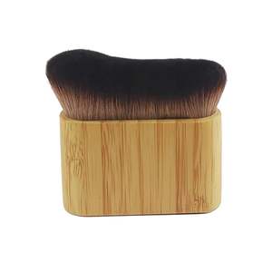 Brocha de Maquillaje Multiusos de Bambú para Rostro, Cuerpo y Piernas, Herramienta para Difuminar Base, <span class=keywords><strong>Autobronceador</strong></span>, Bronceador <span class=keywords><strong>Facial</strong></span>, Productos con Brillo - Product Image 2