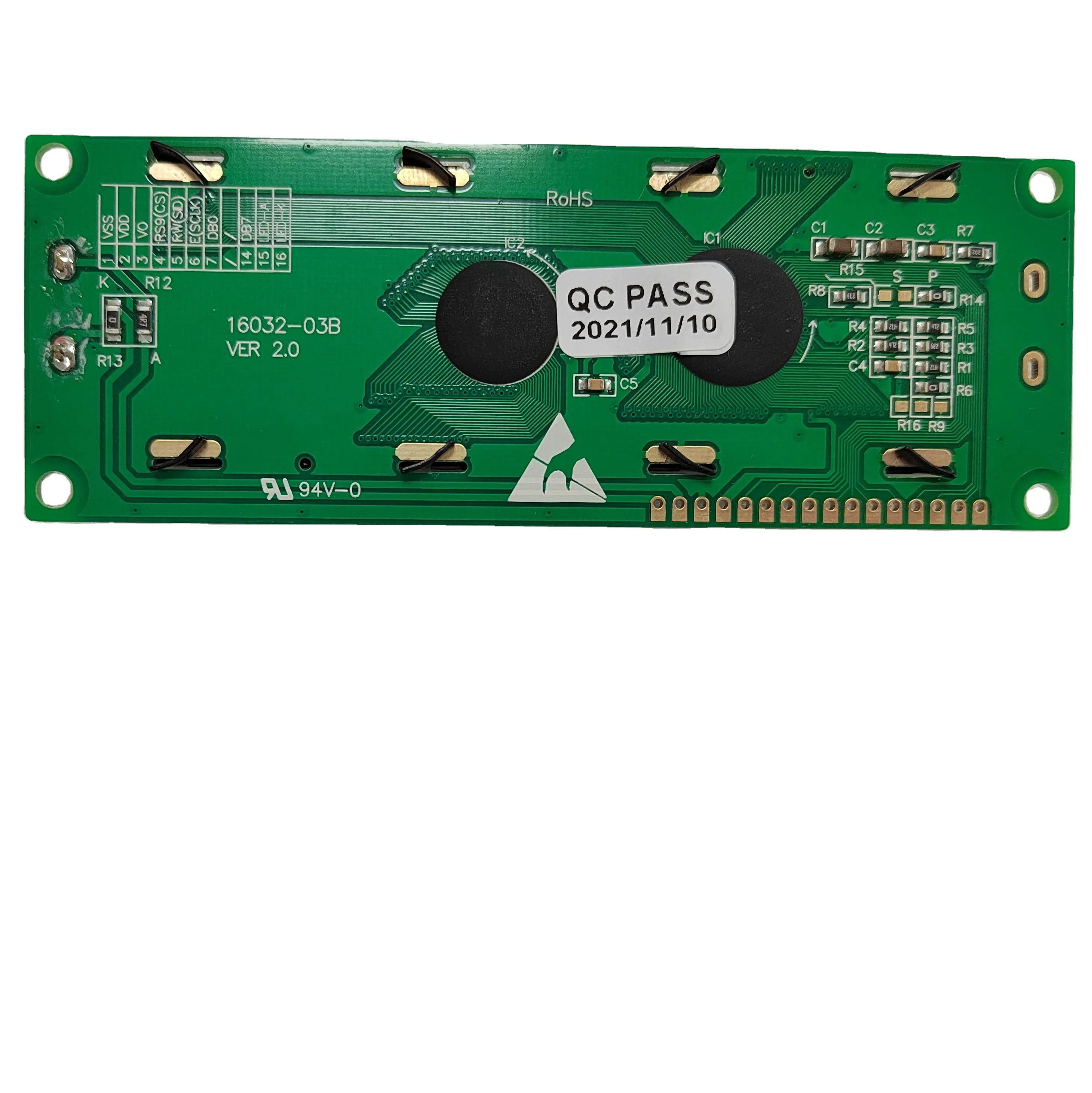 Lcd Interface Standard Mono LCD Module COB 160*32 FSTN/POSITIVE/TRANSFLECTIVE 8BIT Bus MPU Interface
