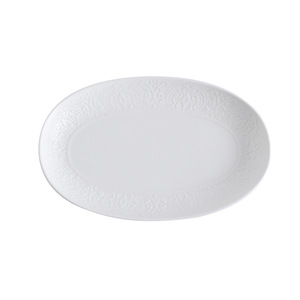 จานรูปปลา ดีไซน์มินิมอลทันสมัย ใช้กับไมโครเวฟได้ รูปทรงวงรี เหมาะสำหรับอาหารโรงแรม สเต็ก/เค้ก/ของว่าง  สามารถสกรีนโลโก้ได้ - Product Image 5