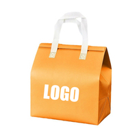 Sac isotherme non tissé personnalisé avec logo imprimé et doublure en aluminium pour la livraison de nourriture