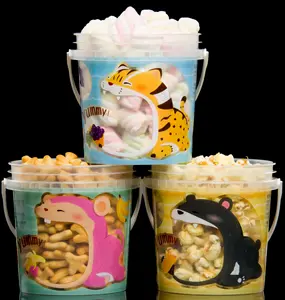 Litre Good Price In-mould Labeling Pail Containers Bucket Shipping Barrel Plastic TW 0504 with Lid Customized 1 to 2 Liter