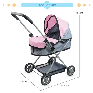 Poussette pour poupée Dollri Starri en promotion avec panier de rangement pour poupée jusqu'à 16 pouces – Jouets pour poussette - Product Image 4