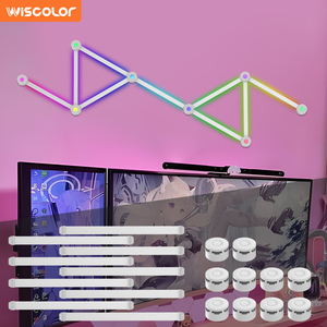 <span class=keywords><strong>Lampe</strong></span> à interrupteur intelligent RGB, formes personnalisables, lumière murale coulissante RGB, bande LED, éclairage décoratif pour salle de jeu, éclairage intelligent pour maison <span class=keywords><strong>connectée</strong></span> WIFI - Product Image 1