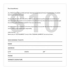 Loterie gagnante Conception de coffre au trésor Couleur Taille Montants des prix Impression de loterie de cartes à gratter personnalisées - Product Image 5