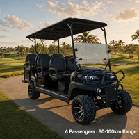 Carrito de Golf Eléctrico de 60V para 6 Pasajeros, de Lujo, con Motor de CA de 4KW, Batería de Plomo-Ácido, 35 Km/h de Largo Alcance, para Uso en Clubes Campestres y Resorts
