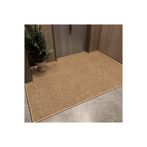 พรมเช็ดเท้าทรงสี่เหลี่ยมผืนผ้าสีเทาคาเมล ลายเส้นใยสังเคราะห์แบบทันสมัย สำหรับทางเข้าภายในบ้าน ป้องกันคราบสกปรก กันลื่น ทอแบบเครื่องจักร สีพื้น - Product Image 4