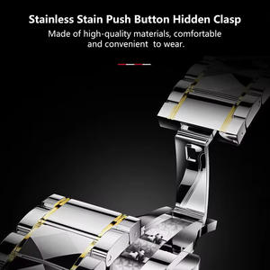 POEDAGAR 980 Reloj para hombre Negocios Azul Oro Acero inoxidable Cuarzo Reloj para hombre Moda Impermeable Luminoso Fecha Reloj para hombre - Product Image 4