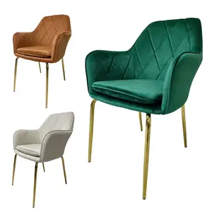 Nordic Modern Kleurrijk Groen Grijs Zwart Wit Sofa Fauteuil Fluwelen Eettafel Chaise Restaurant Eetstoel Voor Woonkamer