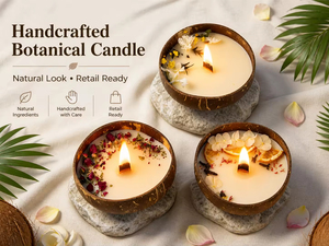 Coconut Garden Scented Candle <b>Gift</b> <b>Box</b> Handmade Dried Flower Home Decor Birthday <b>Gift</b> Atmosphere Ornament - Product Image 5