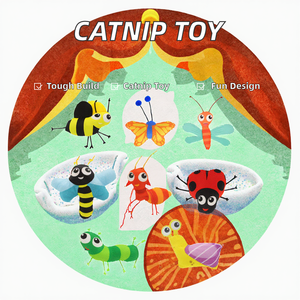 Pet Toys Wholesale Insect Series Interactive PP Cotton Catnip Small Butterfly <b>Cats</b> Chew Toys - Product Image 5