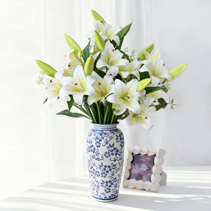 Fiore Artificiale di Giglio in PU Effetto Reale, Bocciolo di <span class=keywords><strong>Lilium</strong></span> per Matrimoni - Product Image 5