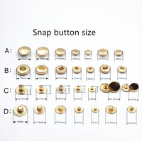 Boutons-pression métalliques en alliage de zinc de 12 mm pour chemises Abaya Thobe pour hommes, avec logo personnalisé