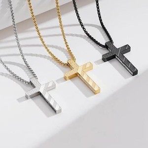 Hip Hop gotik çapraz kolye moda Punk Charm Joker kişilik basit ebedi kolye ile - Product Image 4