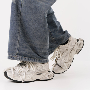 Chaussures de course décontractées tendance pour hommes, à lacets, rehaussantes, avec empeigne en maille, semelle épaisse, souples, de luxe, pour la marche - Product Image 6