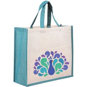 Sac fourre-tout écologique en jute avec impression de logo, fabriqué au Bengale occidental en Inde, prix abordable - Product Image 5