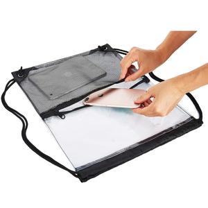 Tùy Chỉnh <span class=keywords><strong>Cinch</strong></span> Túi 2023 Bán Buôn <span class=keywords><strong>PVC</strong></span> Dây Kéo Túi Không Thấm Nước Rõ Ràng Dây Kéo Ba Lô Với Logo Và Phía Trước Dây Kéo Lưới Túi - Product Image 6