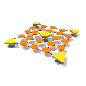 Ensemble d'équipement de terrain de jeu pour enfants <span class=keywords><strong>Jeux</strong></span> de jardin en plein air Équipement d'entraînement d'équilibre pour enfants Pile de fleurs de prunier personnalisable - Product Image 3