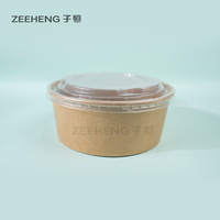 Séparateur de bol en papier kraft résistant à l'huile et aux aliments ZIHENG pour bol alimentaire jetable