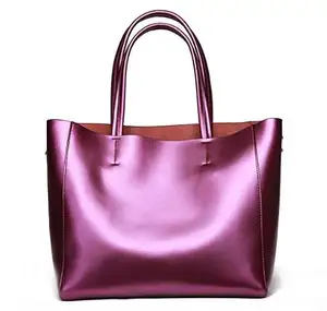 Luxurious Women's Genuine Leather Handbag Fashion Cowhide Shoulder Bag Ladies Tote Bag