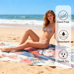 <span class=keywords><strong>Serviette</strong></span> de plage en microfibre à impression double face personnalisée, séchage rapide, légère, super absorbante, sans sable, <span class=keywords><strong>serviette</strong></span> de voyage - Product Image 1