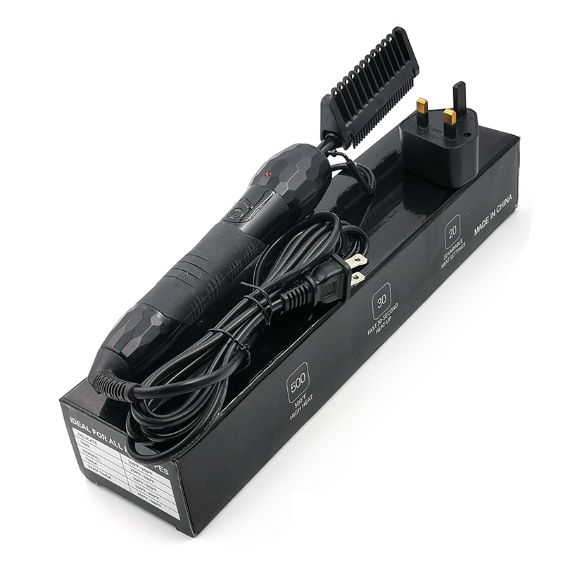 Pettine caldo nero senza strass