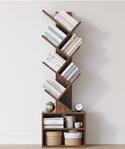 Estantería para Libros de 6 Niveles, Librería Pequeña con Gabinete de Almacenamiento, Estanterías Modernas Altas y Estrechas, Organizador de Libros de Pie - Product Image 1