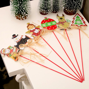 New Christmas rattle stick, wooden <b>small</b> <b>gift</b>, event present, Christmas decoration, <b>small</b> ornament, label holder - Product Image 3