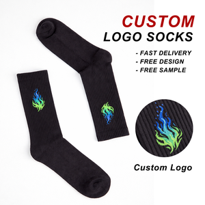 कस्टम जैक्वार्ड मोजे अपने लोगो कपास क्रू स्पोर्ट्स मोजे डिजाइन - Product Image 1