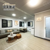 Maisons conteneurs préfabriquées de luxe extensibles en panneaux sandwich avec 2 chambres, design moderne pour usage hôtelier, à vendre